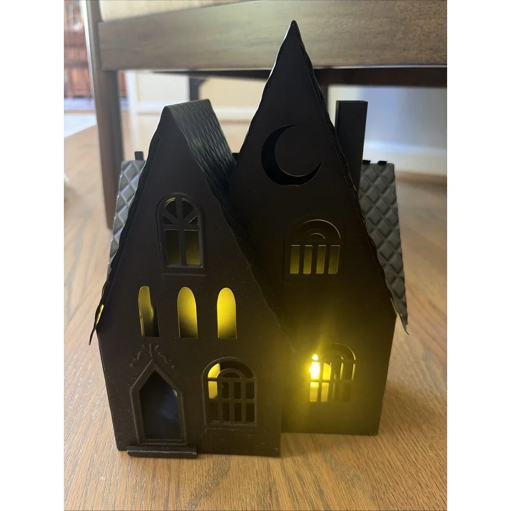 Halloween Target Light-Up Black Metal Haunted House Spooky Hyde Eek NEW